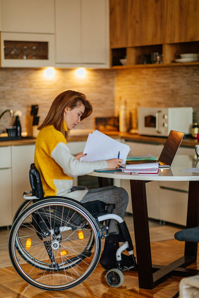 Junge Selbstständige mit Schlaganfall